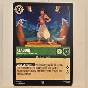 Aladdin On the Edge of Adventure 81/204 Disney Lorcana Chapter 11 Winterspell